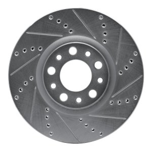 Chrysler 200 Brake Rotor (1) - Front Right - R1 Concepts - Drilled & Slotted - Silver - `13-`23 Chrysler 200 Brake Rotor (1) - Front Right - R1 Concepts - Drilled & Slotted - Silver - `13-`23
